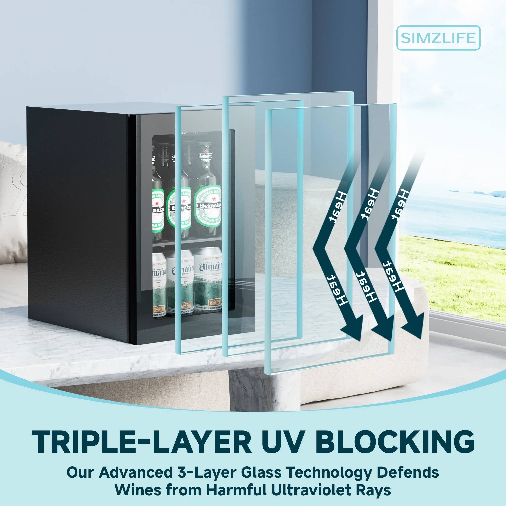SIMZLIFE

TRIPLE-LAYER UV BLOCKING

Our Advanced 3-Layer Glass Technology Defends Wines from Harmful Ultraviolet Rays