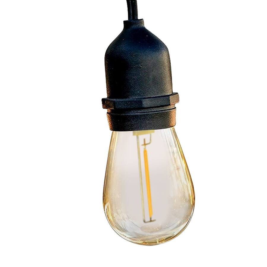 GE Globe 24 Feet 80 Lumens Dublin LED Vintage String 12 Bulb Light Set ...