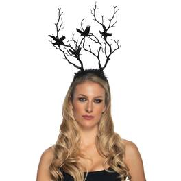 Underwraps - Evil Witch Crow Crown Adult Costume Accessory - Black