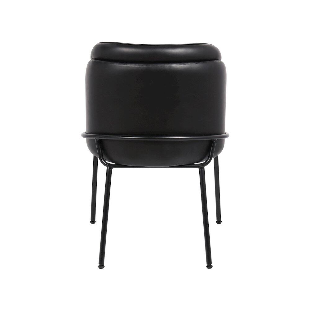 Alt View 1. Meridian Furniture - Jagger Black Vegan Leather Dining Chair, Set of 2 - Black.