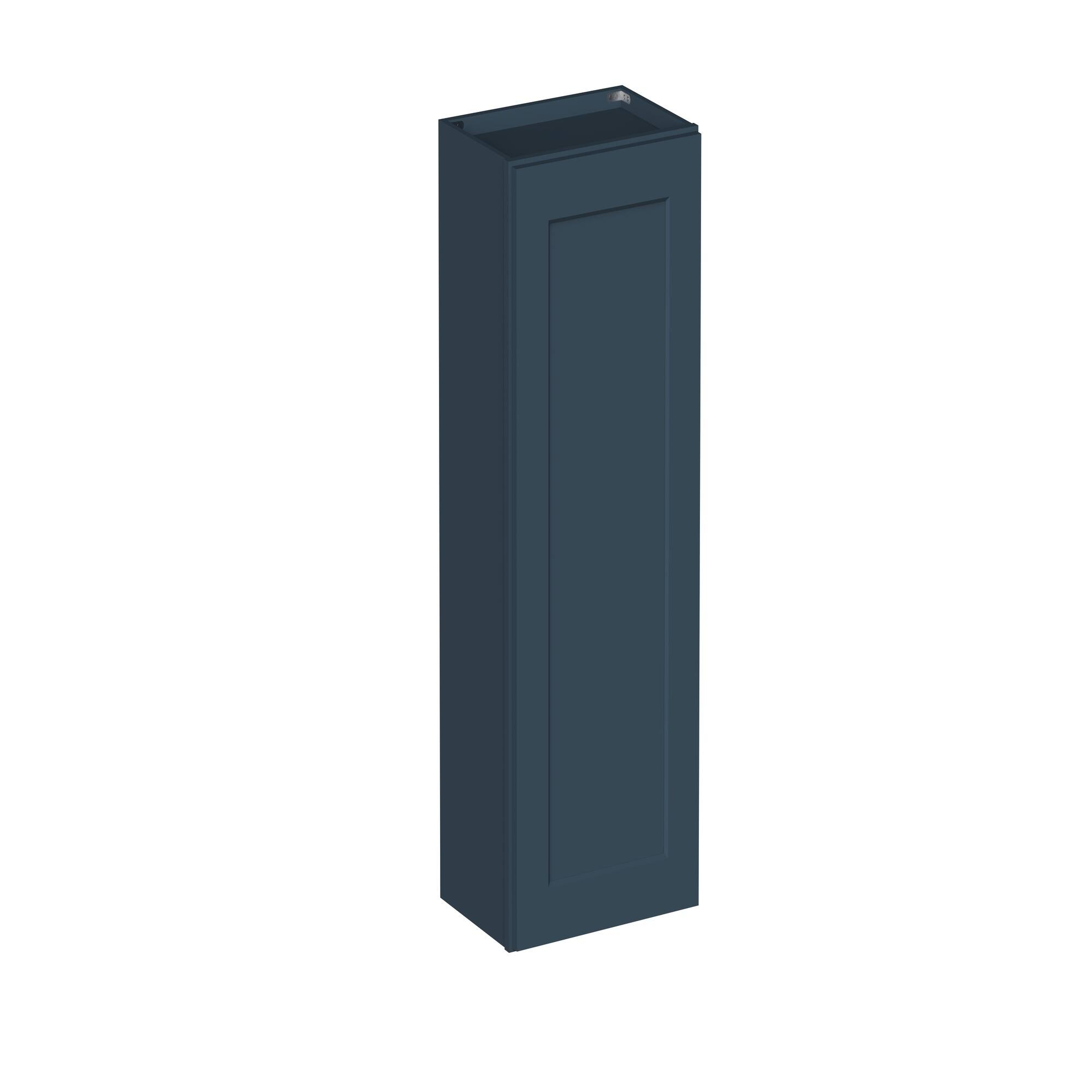 Angle. Boyel Living - 18-in W x 42-in H x 12-in D Shaker RTA Kitchen Wall Cabinet with Soft-Close - Charcoal Blue.