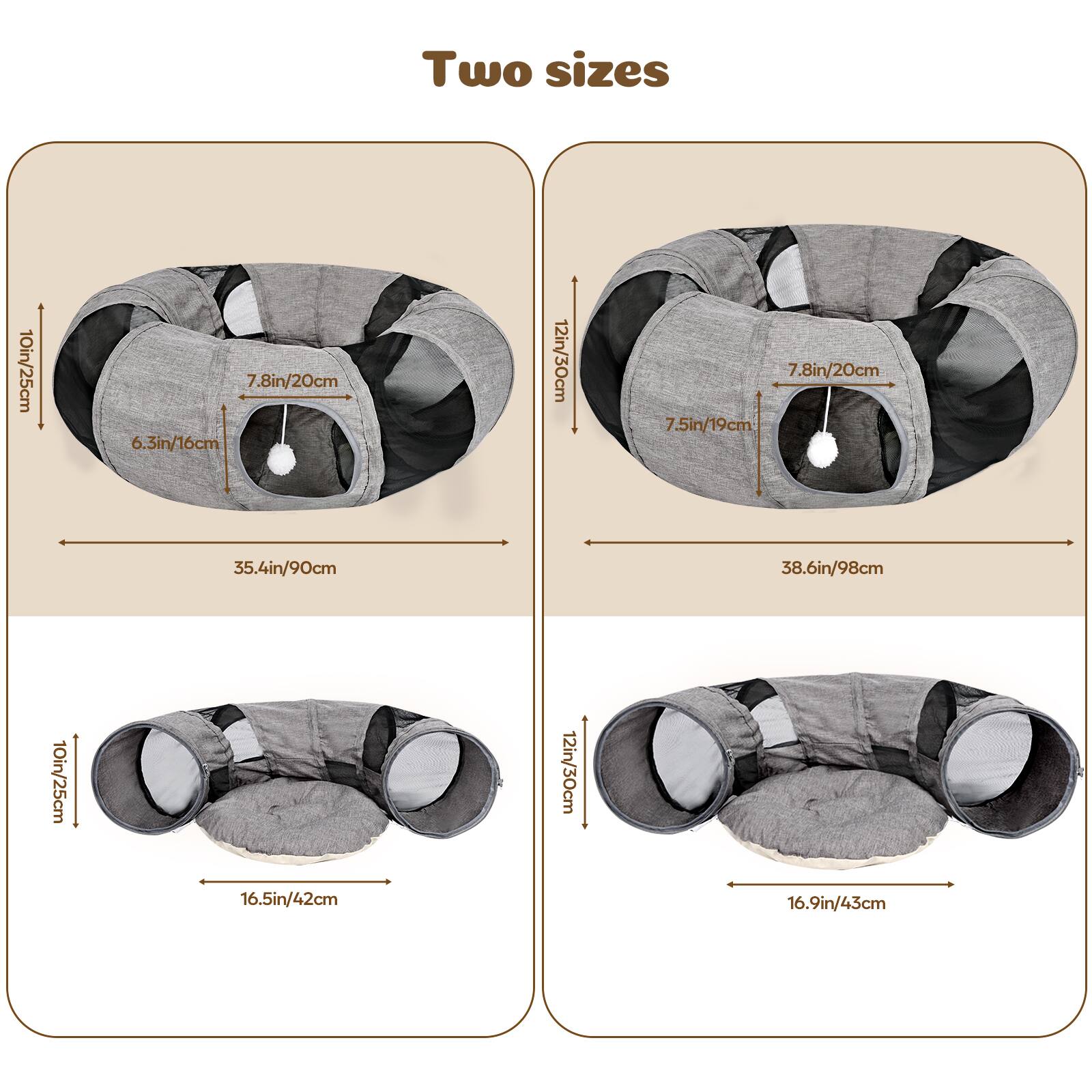Two sizes

10in/25cm
7.8in/20cm
6.3in/16cm
12in/30cm
7.8in/20cm
7.5in/19cm
35.4in/90cm
38.6in/98cm
10in/25cm
12in/30cm
16.5in/42cm
16.9in/43cm