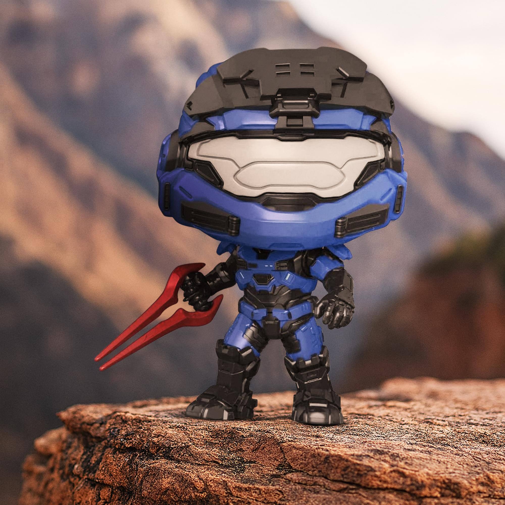 Alt View 2. Funko - Halo Infinite Funko POP Vinyl Figure | Spartan Mark V w/ Red Energy Sword CHASE - Blue.