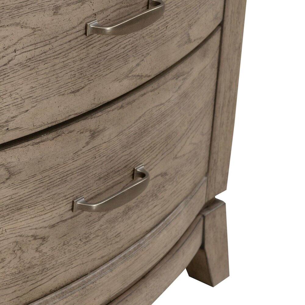 Alt View 4. Liberty Furniture Industries - Bedroom Nightstand with Charging Station AC, USB-A, USB-C - Burnished Beige Oak - Burnished Beige.
