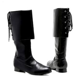 Ellie Shoes - Sparrow Pirate Mens Costume Boots Size Large 12-13 - Black