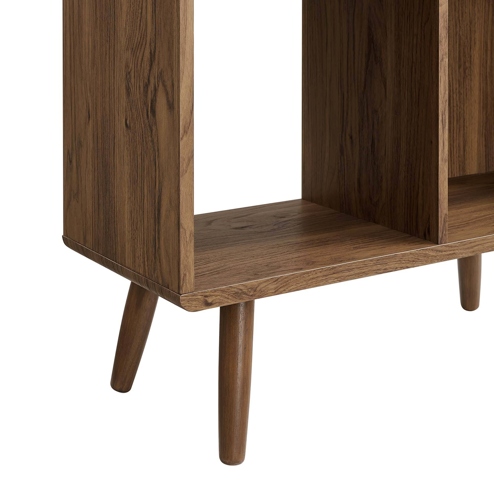 Alt View 5. Modway - Transmit 5 Shelf Wood Grain Bookcase by Modway - Walnut.