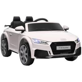 BreeBe - 6V Kids Electric Ride On Car, Licensed Audi TT RS with Seat and Remote Control, Horn, Music, MP3 - White
