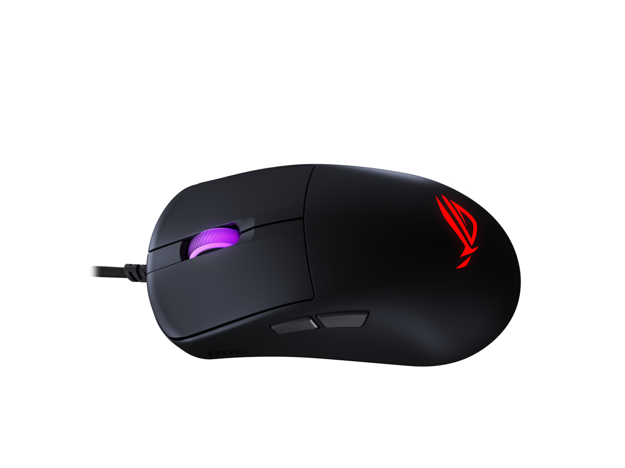 Alt View 4. ASUS - ASUS ROG Harpe Mini Core Mouse - Wired, 12K DPI, 52g, Right-Handed, Compact, Black - Black.