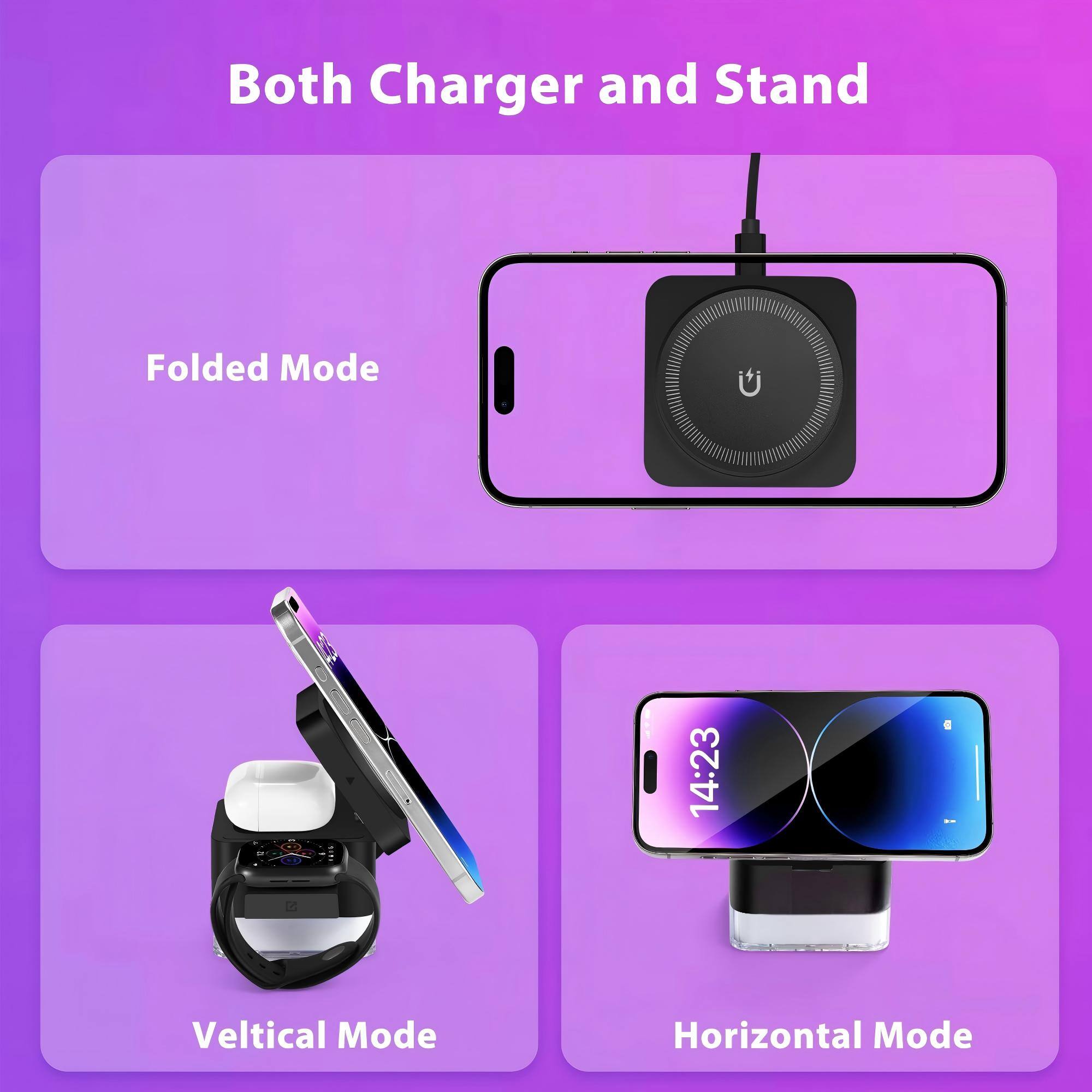 Both Charger and Stand

Folded Mode

Vertical Mode

Horizontal Mode