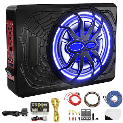 Front. TECH SAFARI - 2025 Upgraded truck Sub Built In Amplifier For Outstanding Heat Dissipation Bass And Led Ambient Enjoy Aud... - Default.