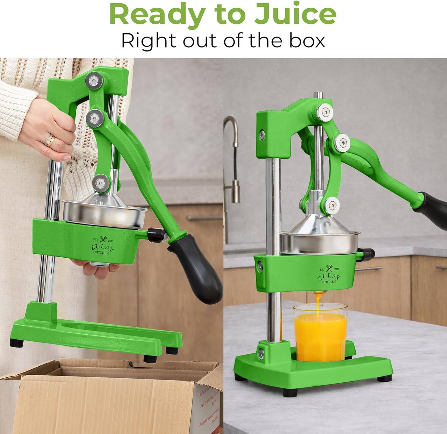 Ready to Juice Right out of the box  
ZULAY KITCHEN