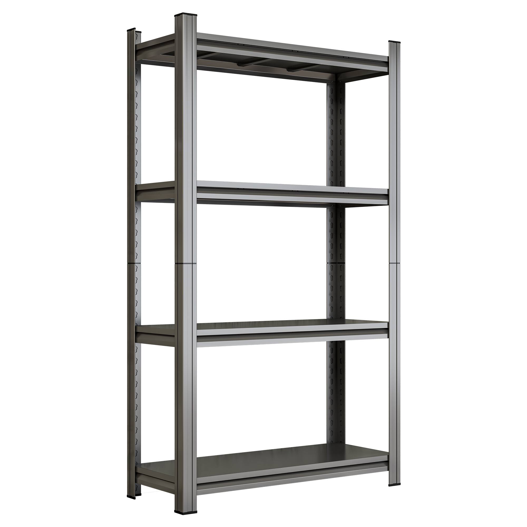Alt View 1. Lirago - 4-Tier Heavy-Duty Metal Storage Shelves - 1200LBS Capacity Freestanding Shelving Units - Black.