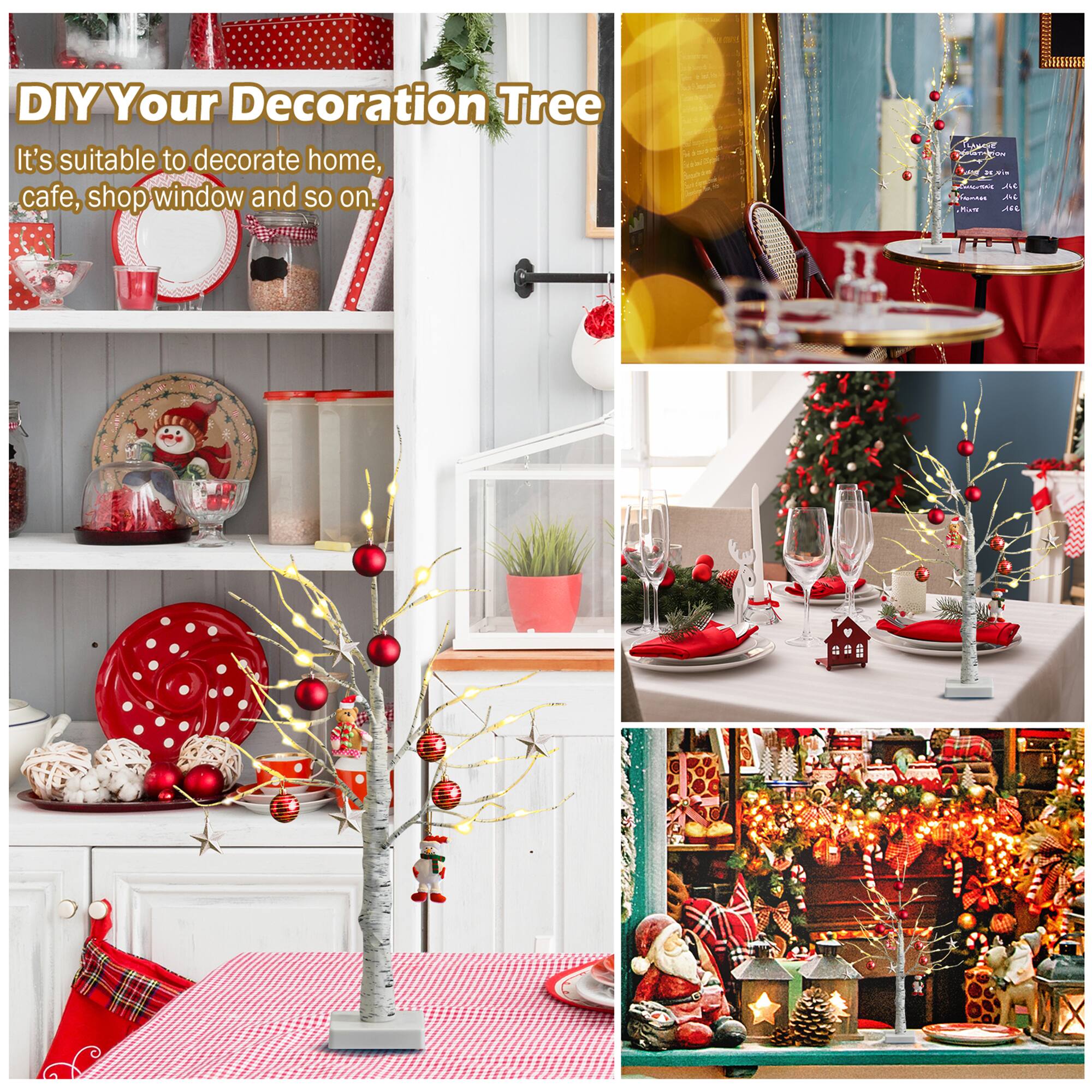 DIY Your Decoration Tree  
It's suitable to decorate home, cafe, shop window and so on.