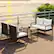 Alt View 3. Costway - 4 PCS Patio Conversation Set with Coffee Table Solid Acacia Wood Armrests Tabletop - Mix Brown,Off White.