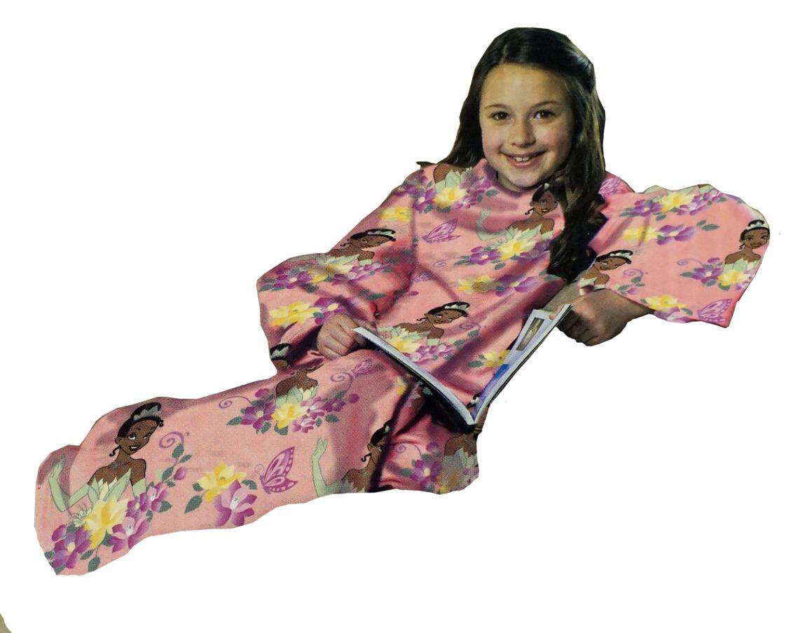 Front. Northwest - Princess and the Frog Disney Youth Comfy Throw Blanket with Sleeves - Multi.