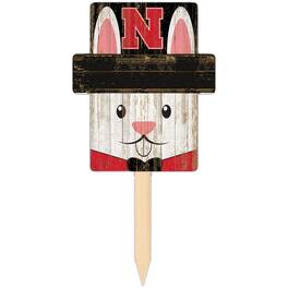 Fan Creations - Nebraska Huskers 16" x 19" Easter Bunny Yard Stake - Multicolor