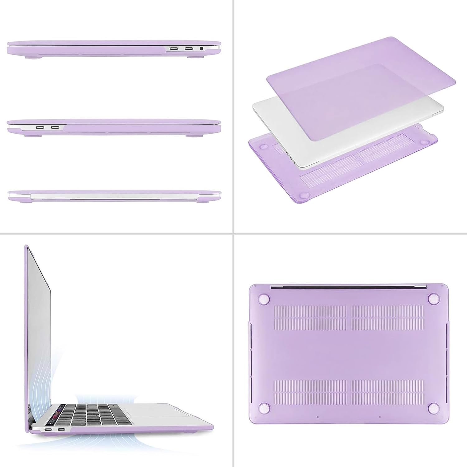 Alt View 1. mosiso - Hard Shell Case for 13-inch MacBook Pro 2016-2026 A2338 A2289 A2251 A2159 A1989 A1706 A1708 - Purple.