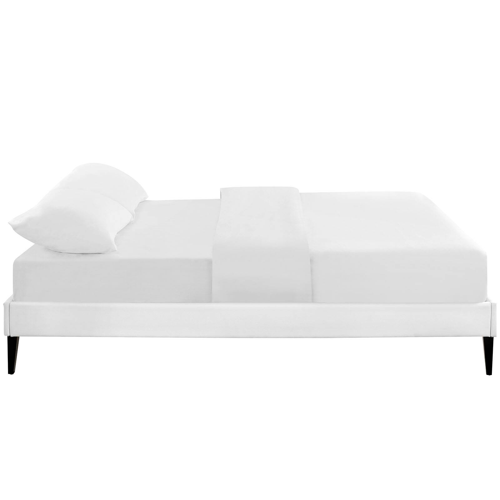Back. Modway - Alina Platform Queen Bed Frame - Brown.