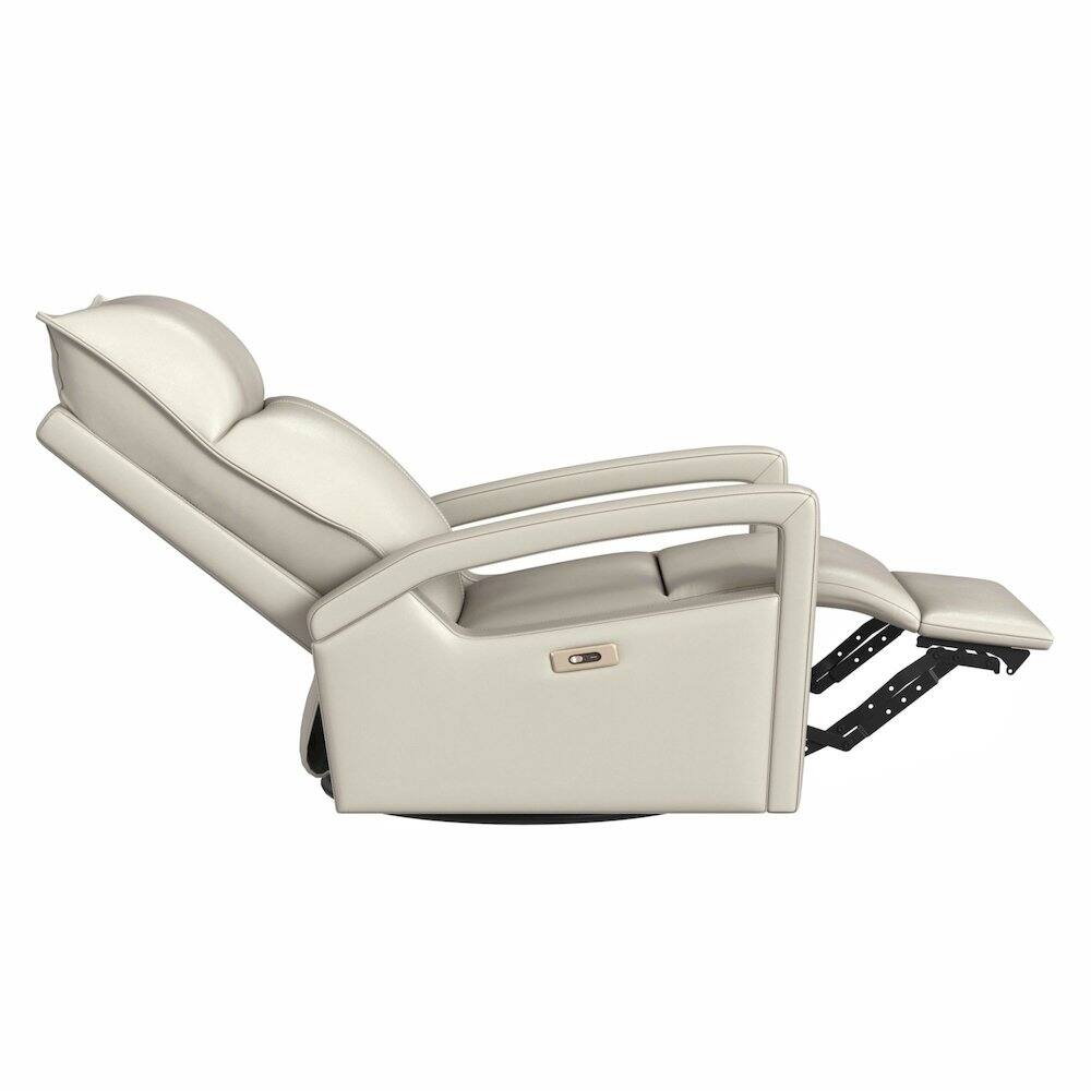 Angle. Picket House Furnishings - Barnard P1 Recliner with Glider and Swivel in Del Mar Cream - Cream.