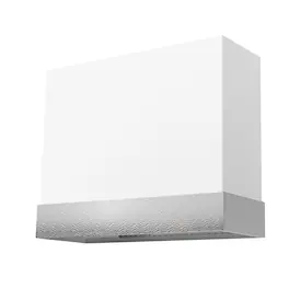 Akicon - 36 inches - Externally Vented - Wall Range Hood - White with Nickel