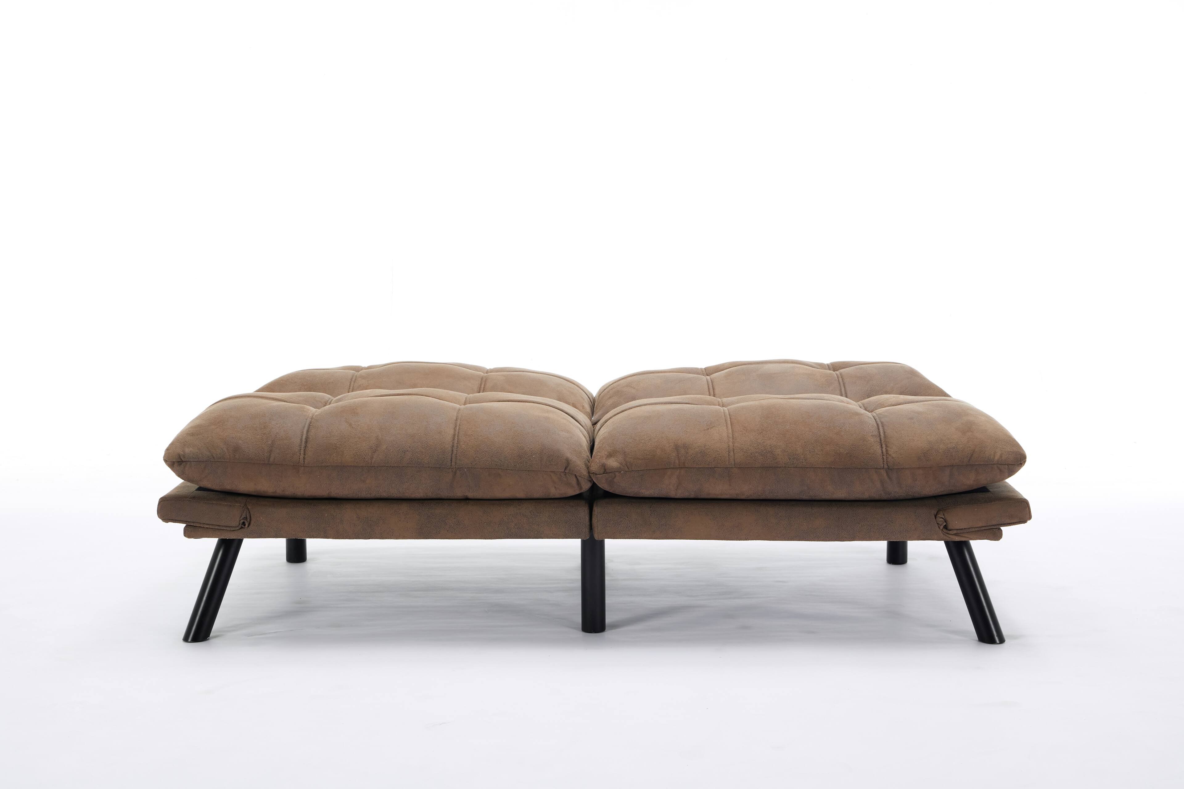 Alt View 1. Tiramisubest - Convertible Foldable Modern Sofa Bed,Futon Lazy Sofa Bed,Comfy Small Couch for Living Room and Bedroom,Brown - Brown.