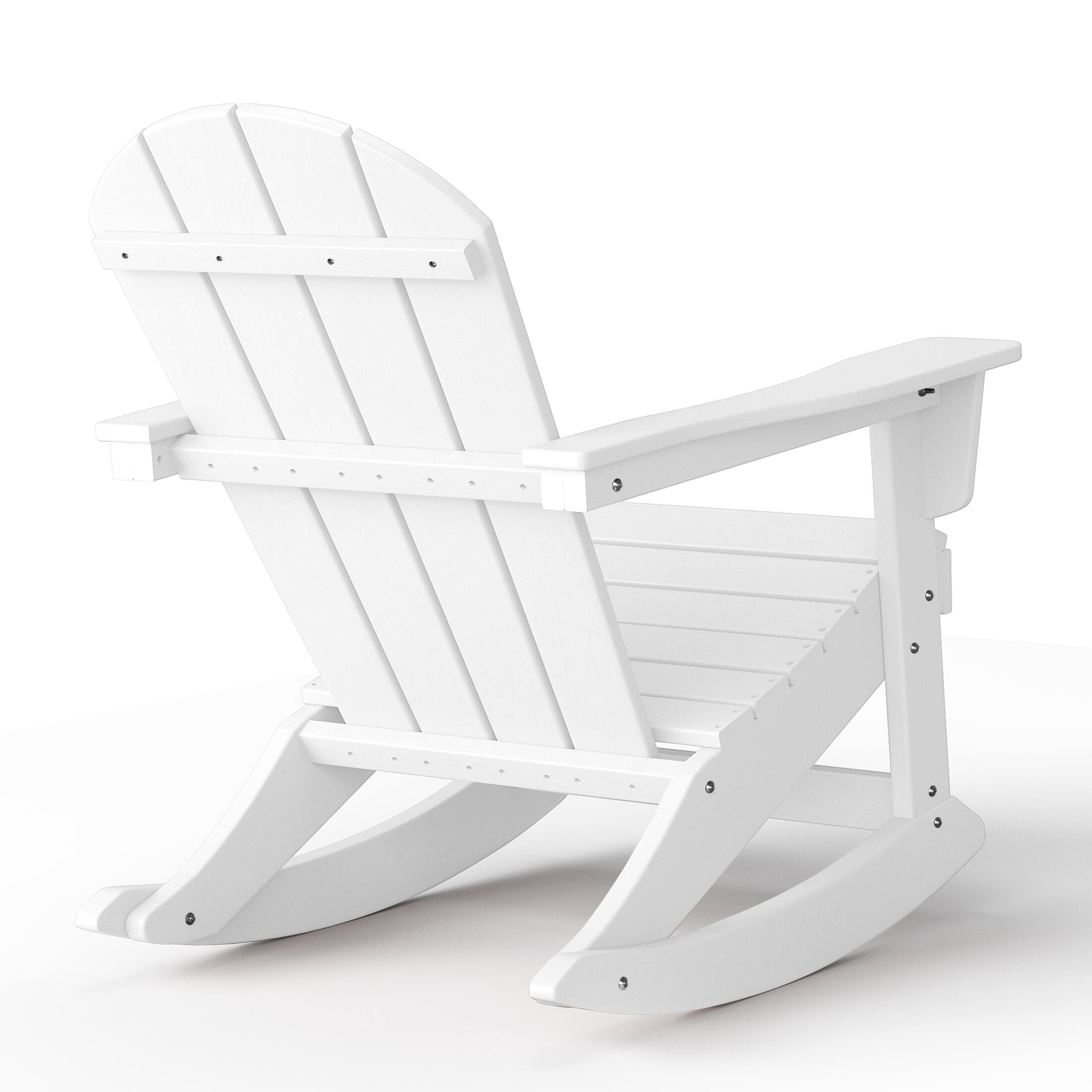 Back. WestinTrends - WestinTrends Malibu 2 piece set Outdoor / Patio Poly Adirondack rocking chairs ( 2 seater ) - White.