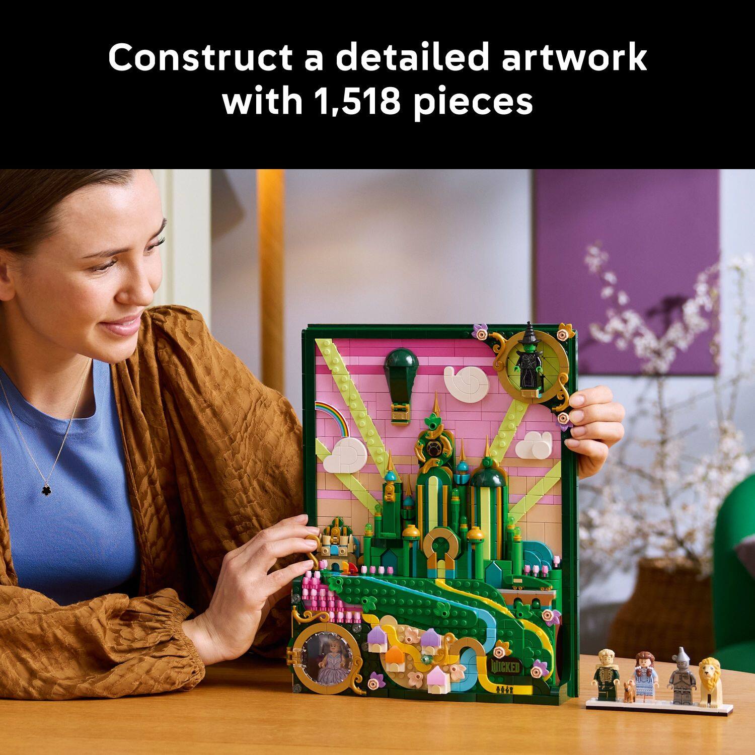 Construct a detailed artwork with 1,518 pieces
