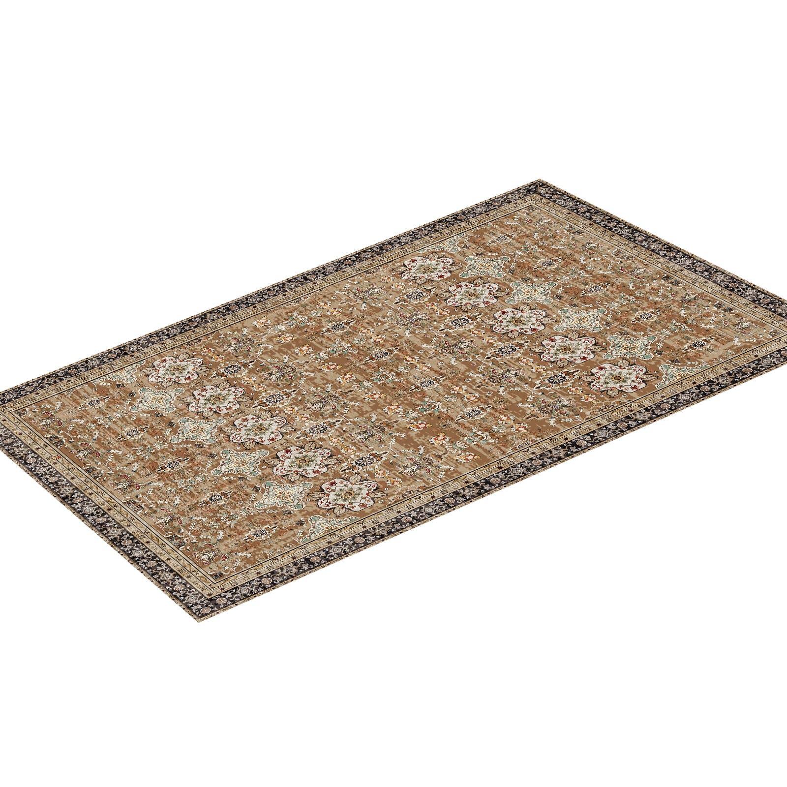 Alt View 5. VEVOR - Area Rug, 6 x 9 ft Large Washable Rug, Non-Slip and Tear-Resistant Soft Carpet, Pet & Child Friendly Vintage Area Rugs - Brown Green.
