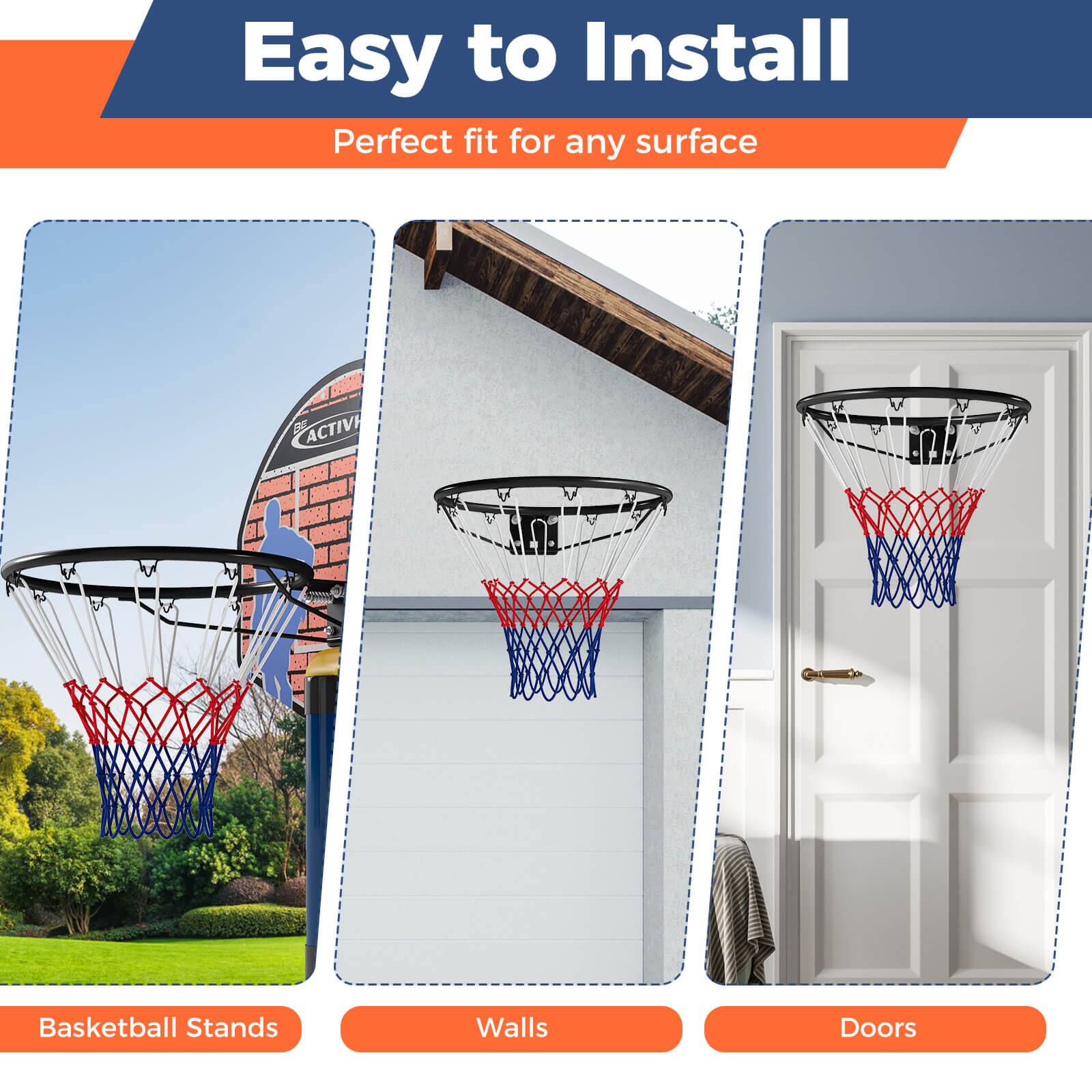 Easy to Install  
Perfect fit for any surface  

Basketball Stands  
Walls  
Doors