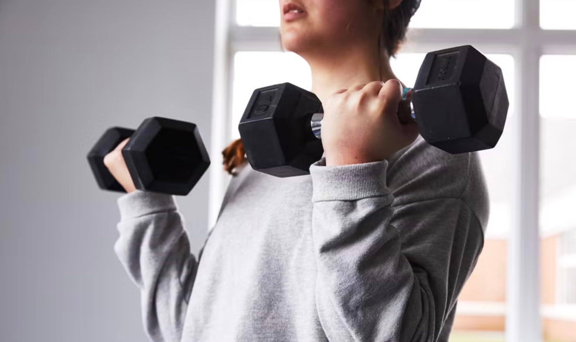 Alt View 5. Alchemy Casas - Rubber Hex Dumbbells Weights For Home Gym Workouts Strength Building Fitness p EASY TO USE Designed with user - Black.