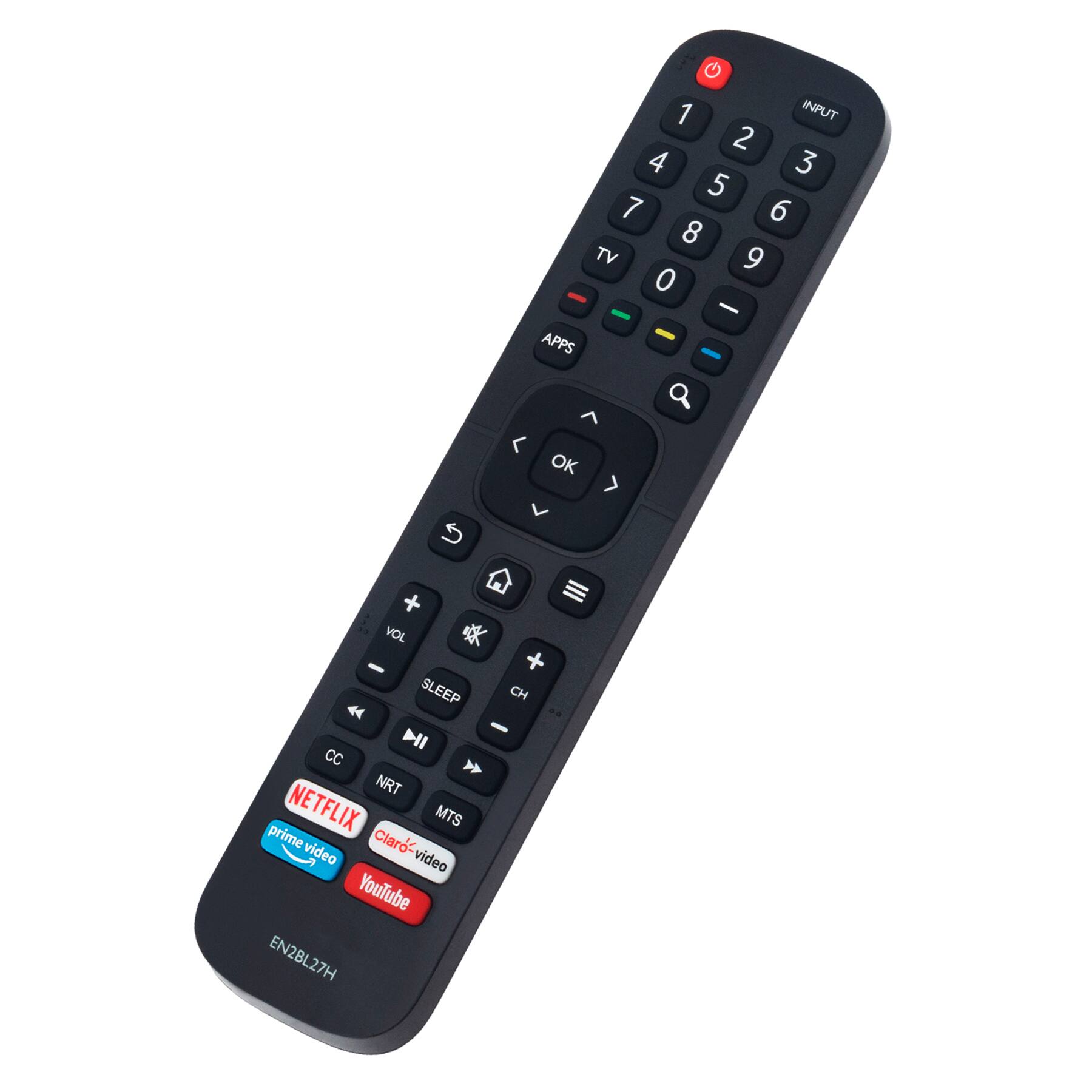 1 INPUT 2 3 4 5 6 7 8 9 0 TV APPS OK VOL SLEEP CH CC NRT NETFLIX MTS prime Claro-video YouTube EN2BL27H