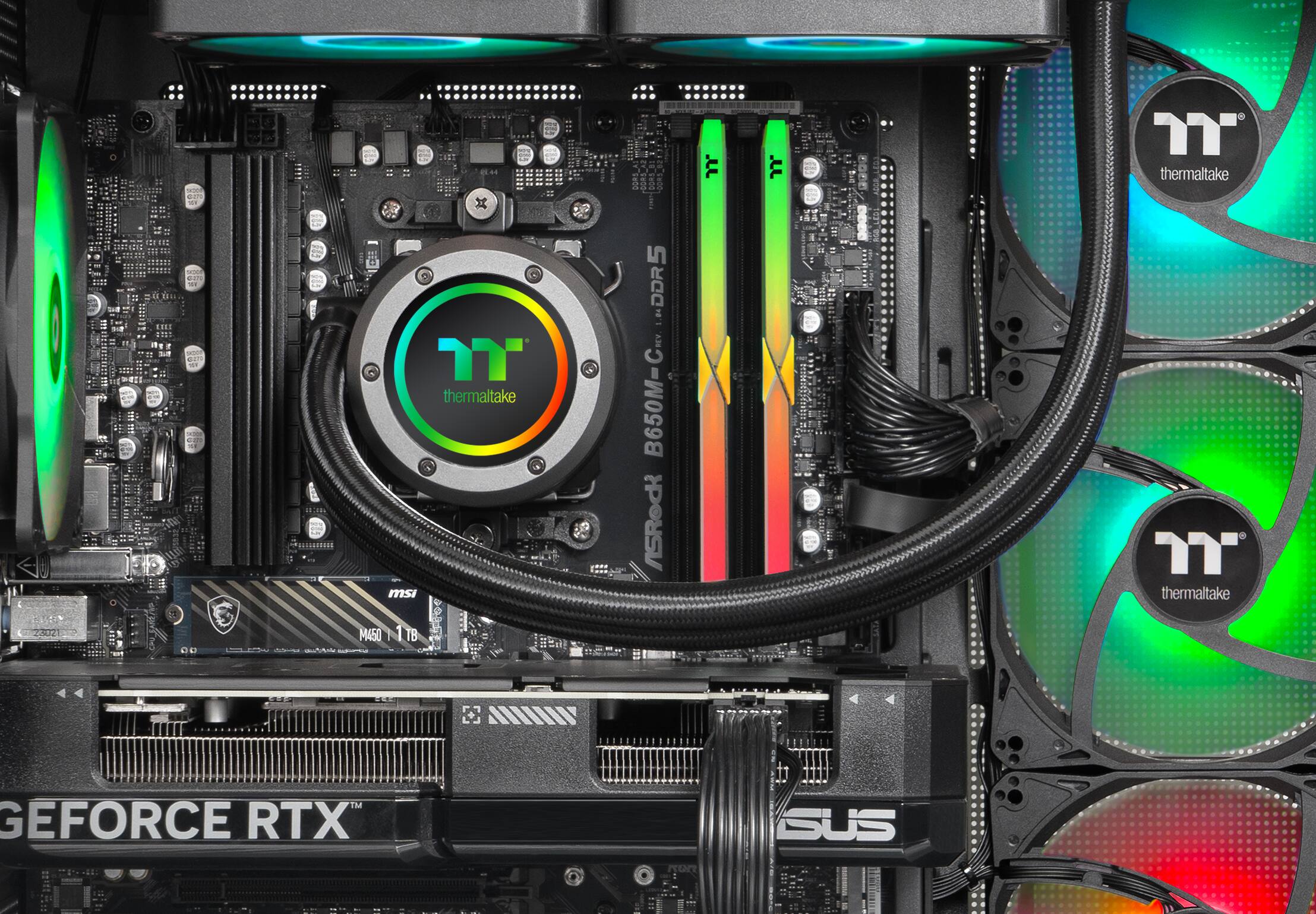 Thermaltake LCGS Vista 470M Gaming Desktop AMD Ryzen 7 7800X3D, 32GB