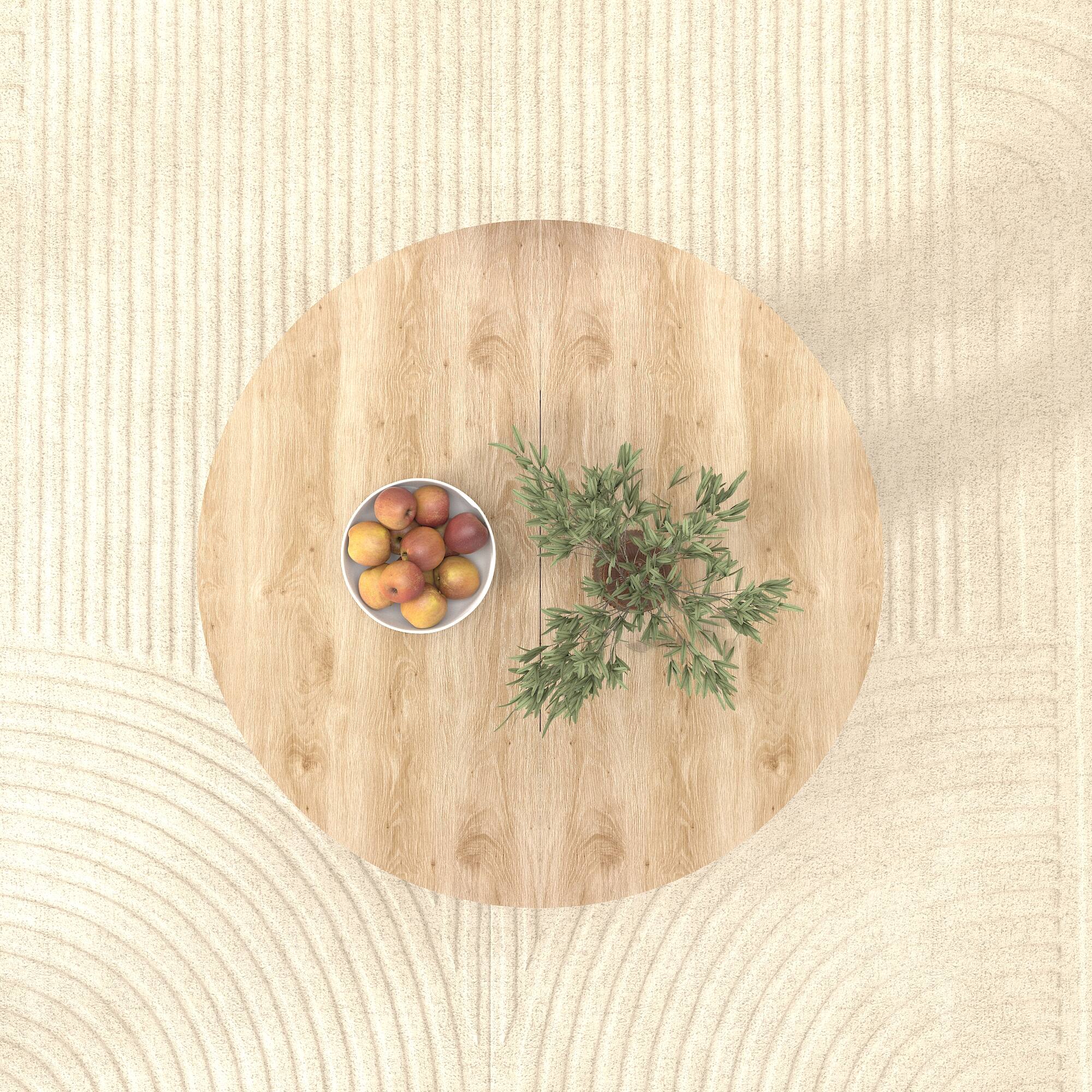 Alt View 8. Tiramisubest - Dining Table for Farmhouse Kitchen 59x43 Inch Expandable Oval Table Top with Removable Leaf Trestle X Shaped Base,White - White Oak.