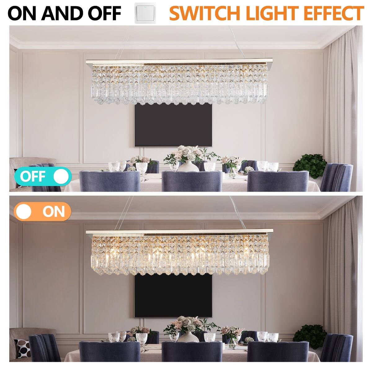 ON AND OFF  
SWITCH LIGHT EFFECT  
OFF  
ON