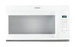 Whirlpool - 1.7 Cu. Ft. Over-the-Range Microwave with 1000-Watts Cooking Power - White - Front_Zoom