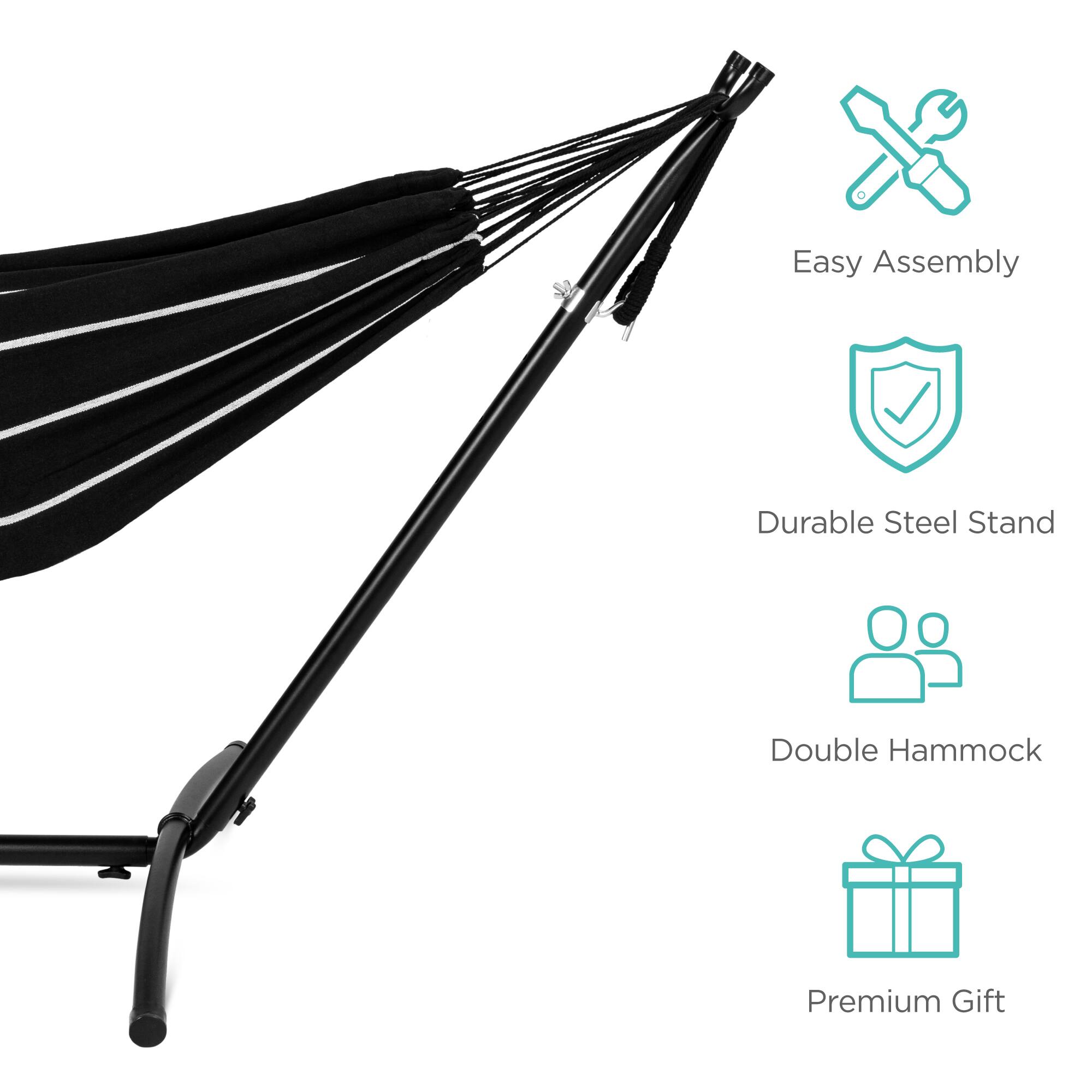 Easy Assembly  
Durable Steel Stand  
Double Hammock  
Premium Gift