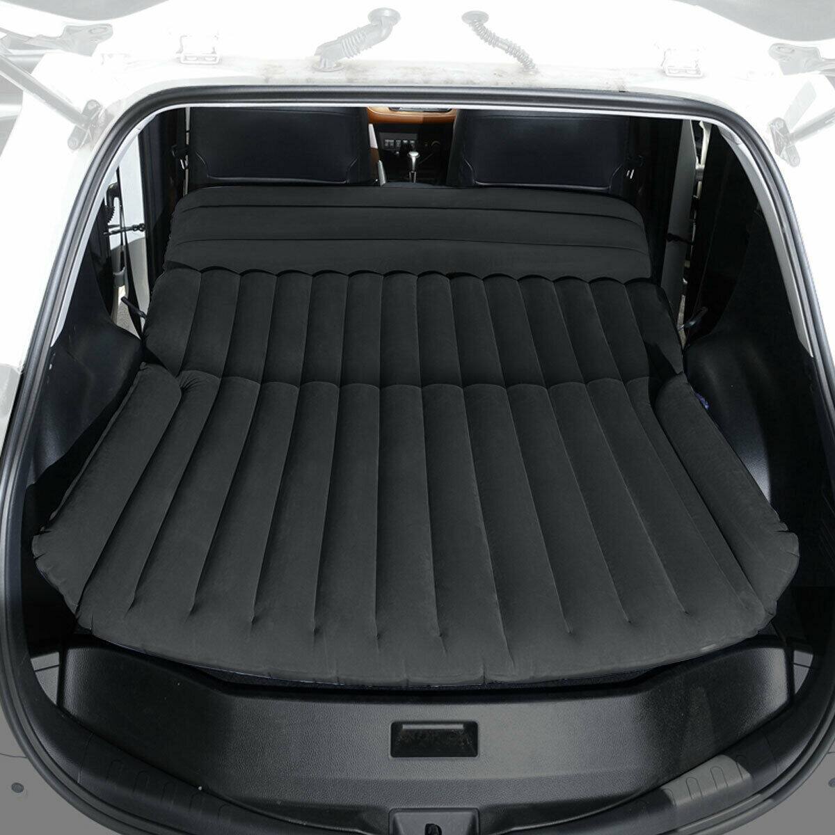 Alt View 1. Costway - Costway Inflatable SUV Air Backseat Mattress Flocking Travel Pad w/Pump Camping Outdoor - Black.