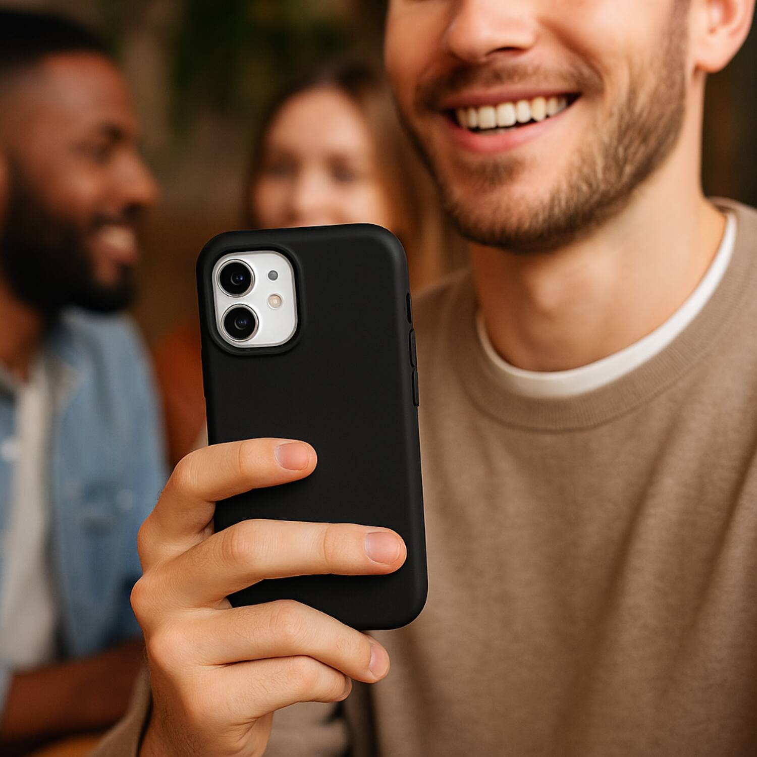 Alt View 2. SaharaCase - Apple iPhone 17 Silicone Case | Compatible with Magsafe | Smooth Finish | Venture Series - Scorpion Black.