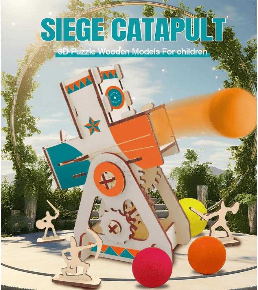 SIEGE CATAPULT 3D Puzzle Wooden Models For children