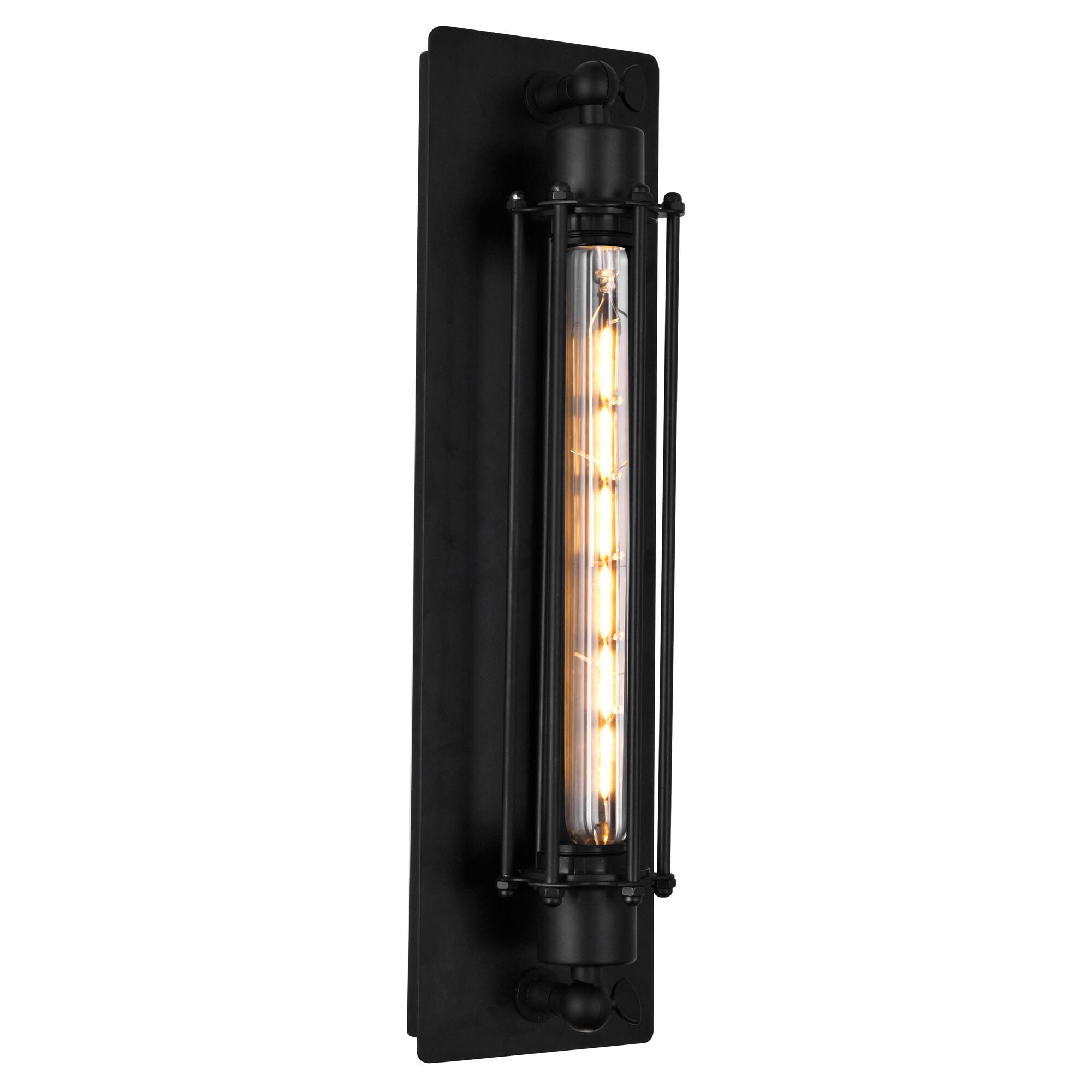Angle. CWI Lighting - Kiera 1 Light Wall Sconce With Black Finish - Black.