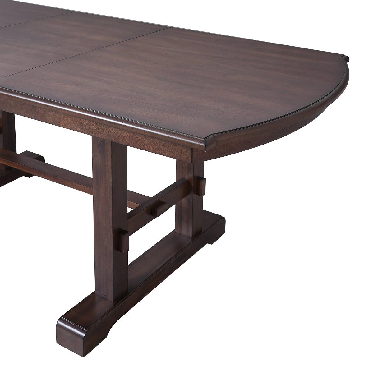 Alt View 6. Loheer - Loheer Extendable Dining Table Set with Four Upholstered Chairs, Cherry Finish - Cherry.