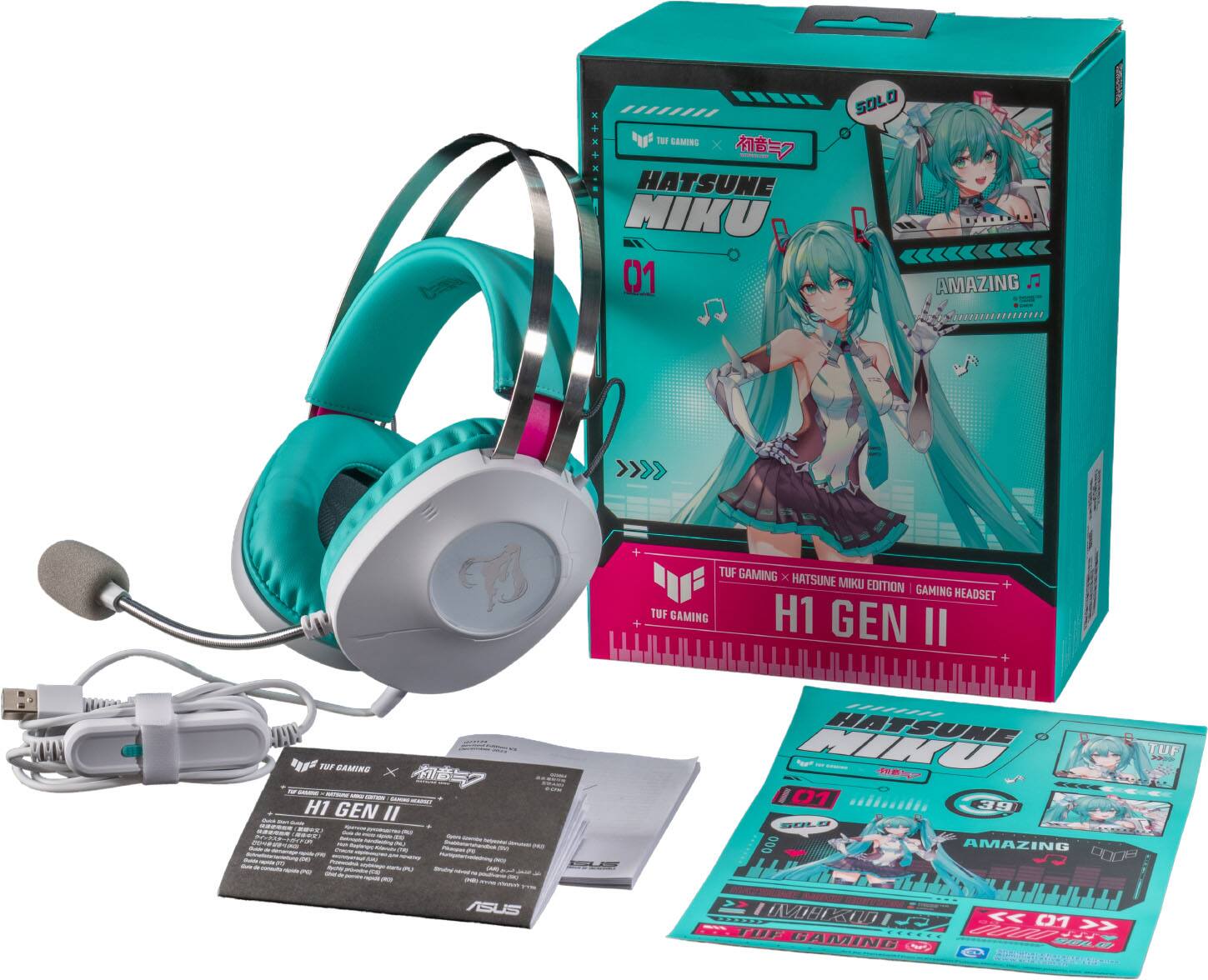 F TUF GAMING HATSUNE MIKU 01 SOLO AMAZING E TUF GAMING x HATSUNE MIKU EDITION + GAMING HEADSET TUF GAMING H1 GEN II gE TUF CAMINE x F H1 GEN II - - - JAM - PAS - EE0OO HATSUNE MIKU "qe" - BE 01 39 SOLO 000 AMAZING TUF ASUS - ONOHI <<01>> << 01 >> TUE GAMING GA ..... W- SA