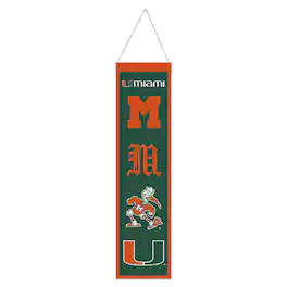 WinCraft - Miami Hurricanes 8" x 32" Evolution Banner - Multicolor