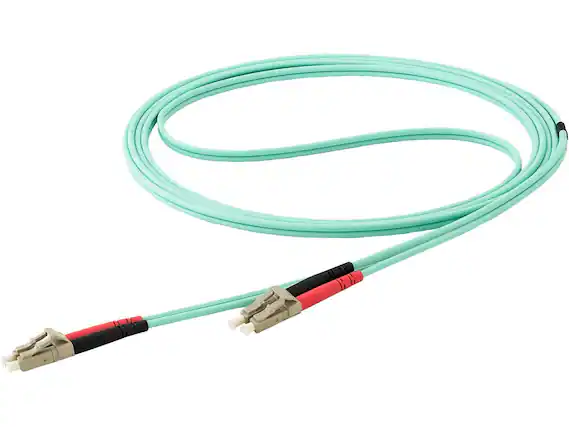 Front. StarTech.com - StarTech.com 15m OM4 LC-LC Aqua Fiber Patch Cable (450FBLCLC15).