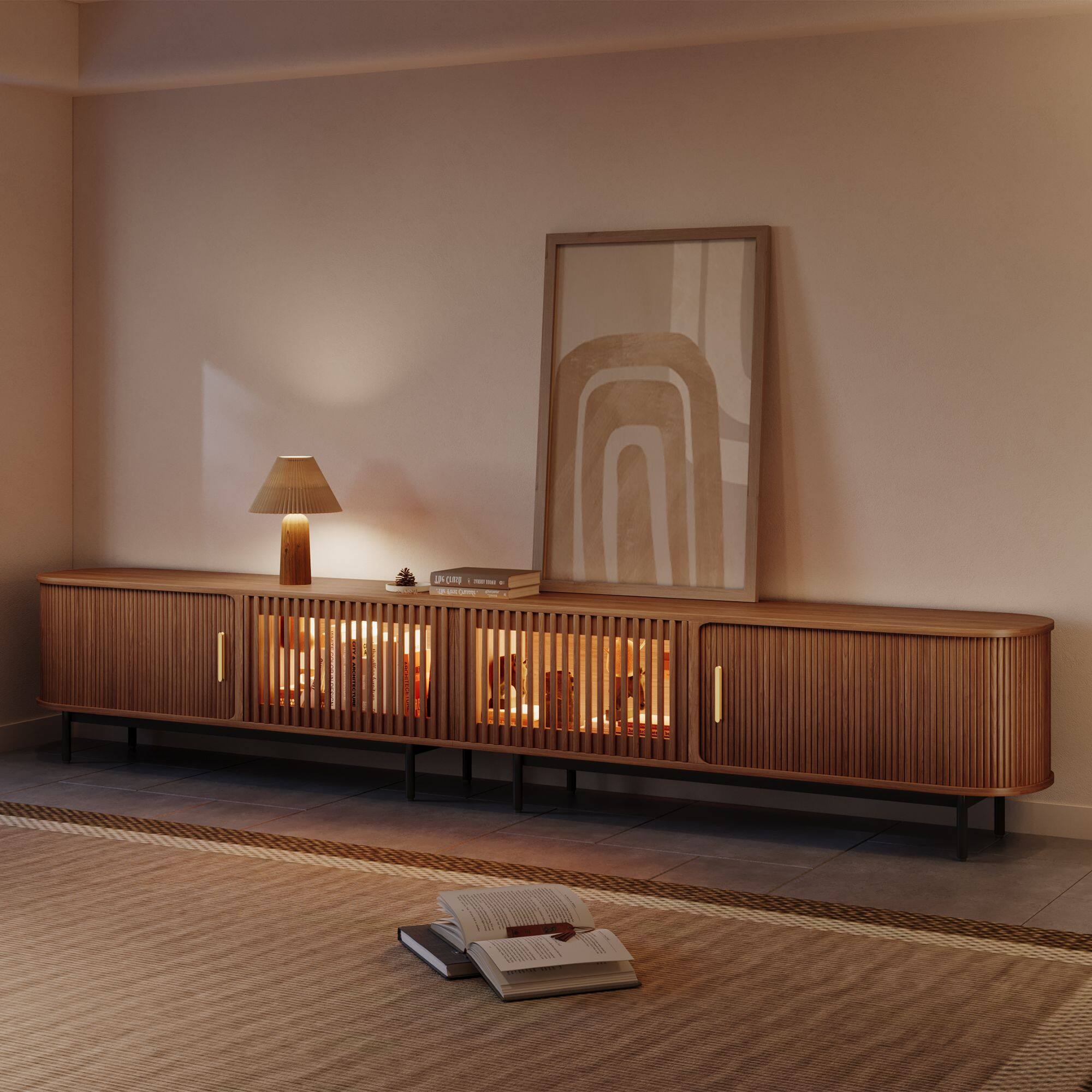 Walnut with LED Lights