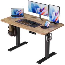Hirose Alice - BIZUM Standing Desk Electric Adjustable Computer Desk-Stand up Desk Office Gaming Home Office Memory Desks - Light Rustic Brown 40*24 Inch
