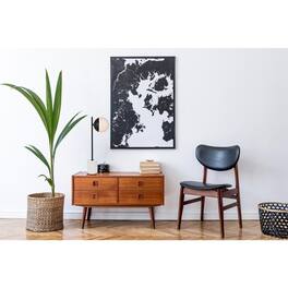 Living District - Eclipse 1 Light Black Table Lamp With Frosted White Glass - Black And Frosted White