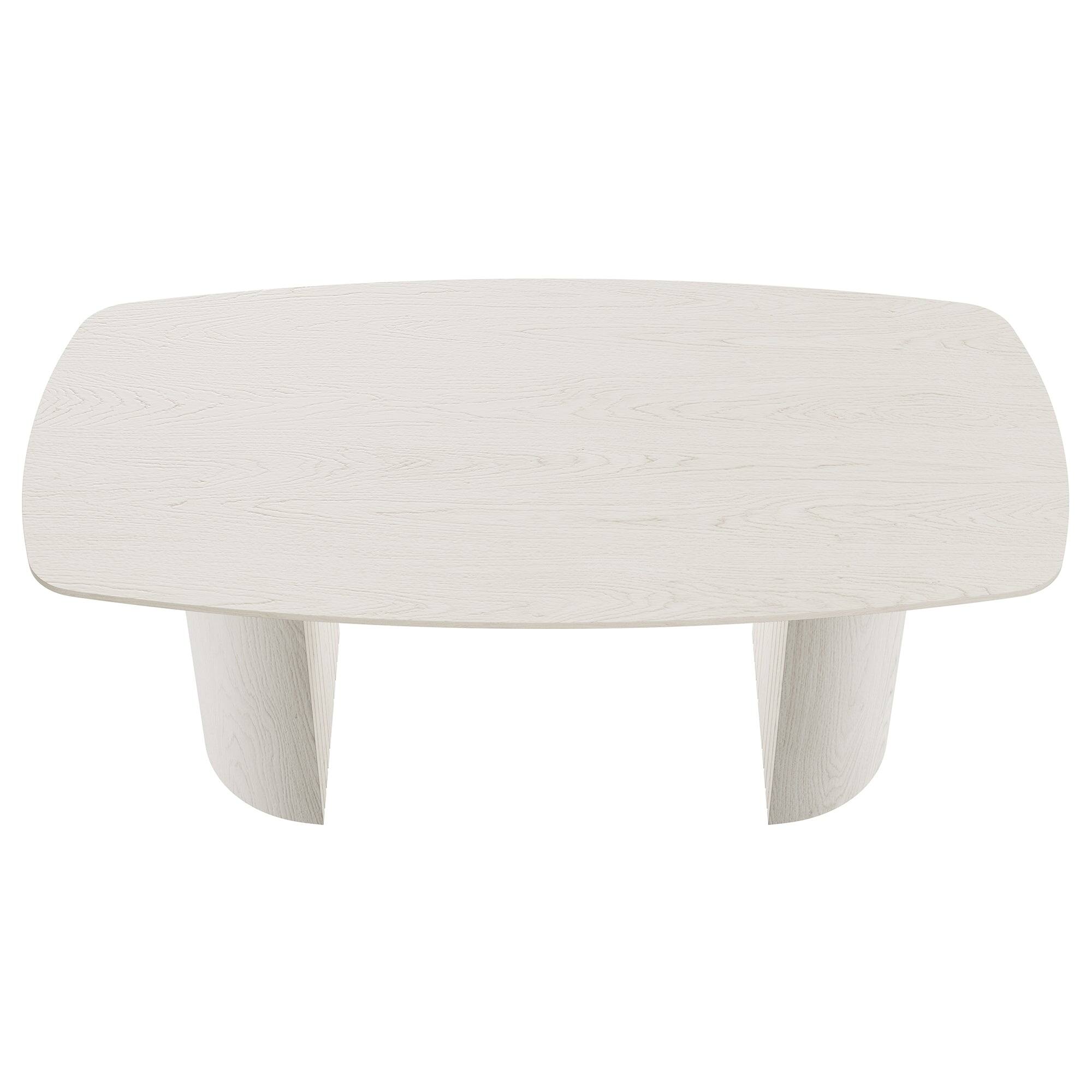 Back. Boyel Living - White Wood 70.87 Inch Trestle Dining Table Seats 6 Modern Rectangular MDF Table - White.
