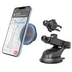 HyperGear - Mag Grip Phone Mount Kit MagSafe Vent, Dash, Windshield Mounts - Black
