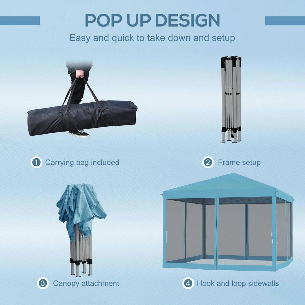 POP UP DESIGN  
Easy and quick to take down and setup  

1. Carrying bag included  
2. Frame setup  
3. Canopy attachment  
4. Hook and loop sidewalls